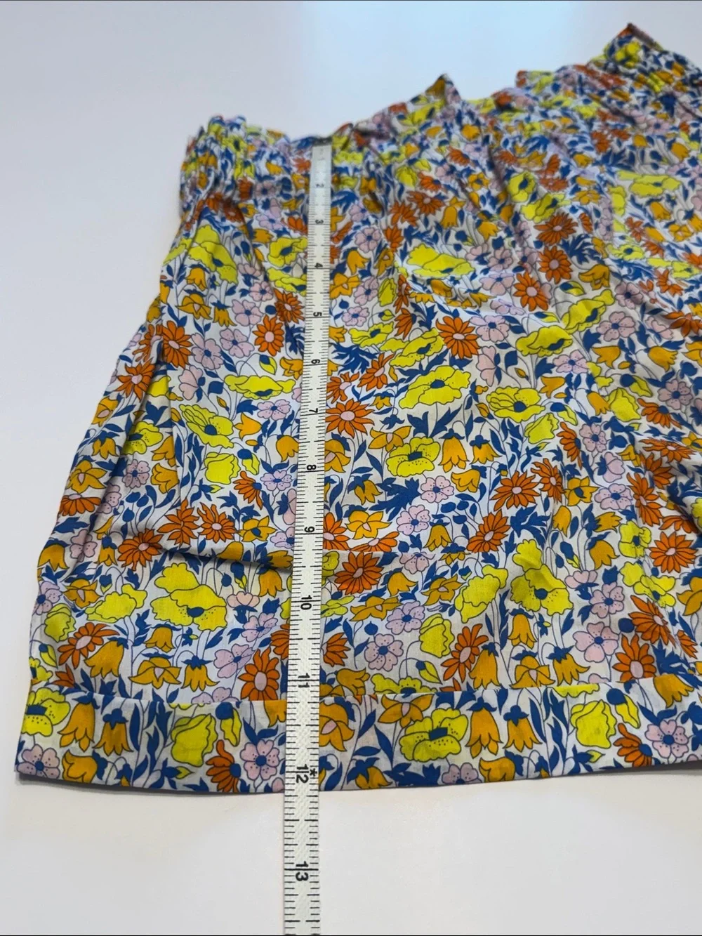 Jacadi Floral Tie-Waist Shorts - Yellow, Orange, Blue